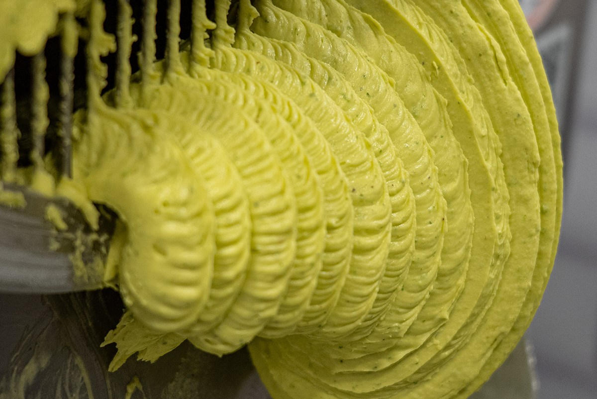 Helado artesanal en preparación