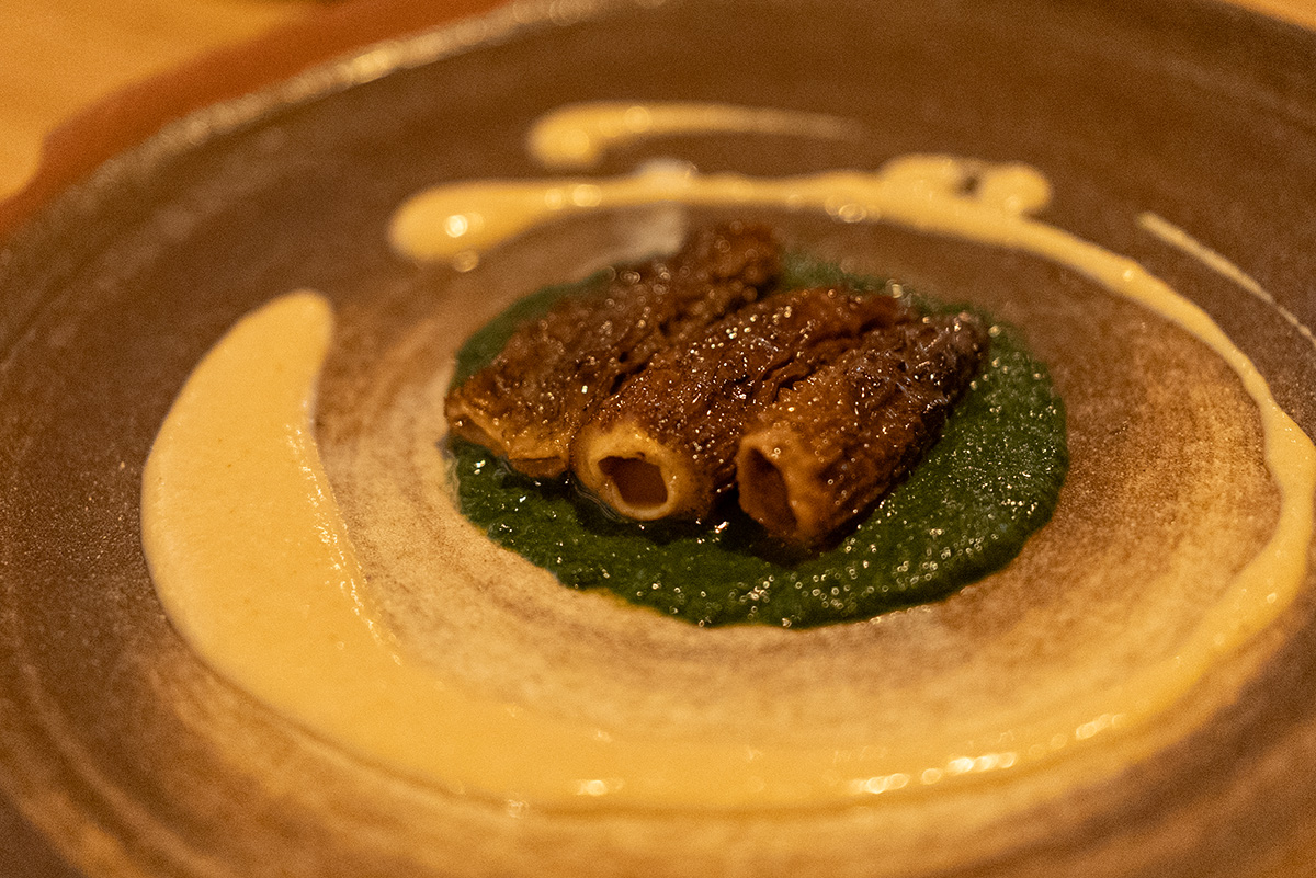 Colmenillas a la brasa en Restaurante Gurí Barcelona
